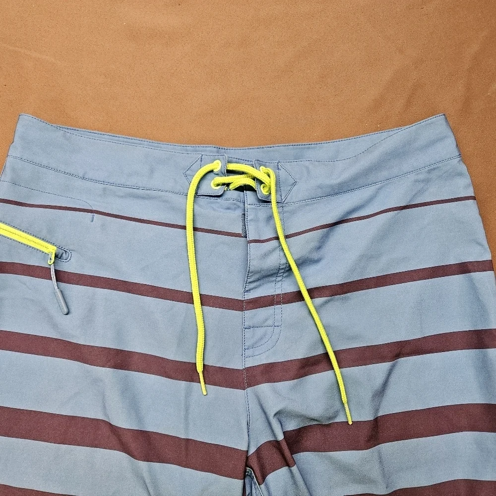 Vineyard Vines Board Shorts Adult 33 Blue Striped Swim Trunks Mens